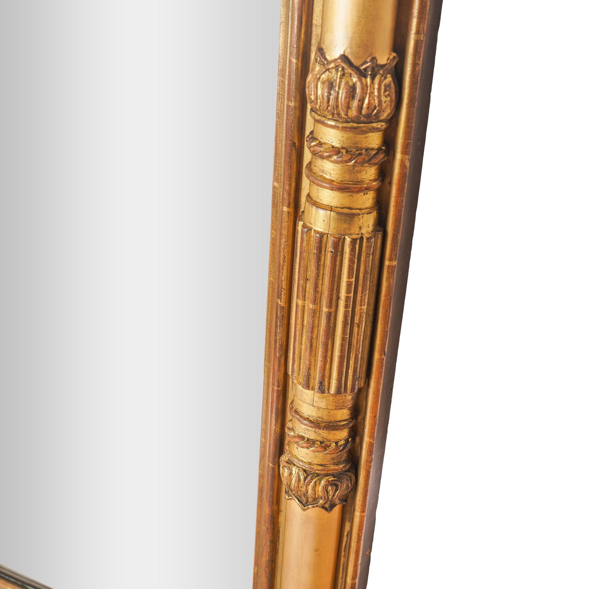 Boston gilt baluster pier mirror attributed to Isaac Platt, c. 1825 In Good Condition In Kenilworth, IL