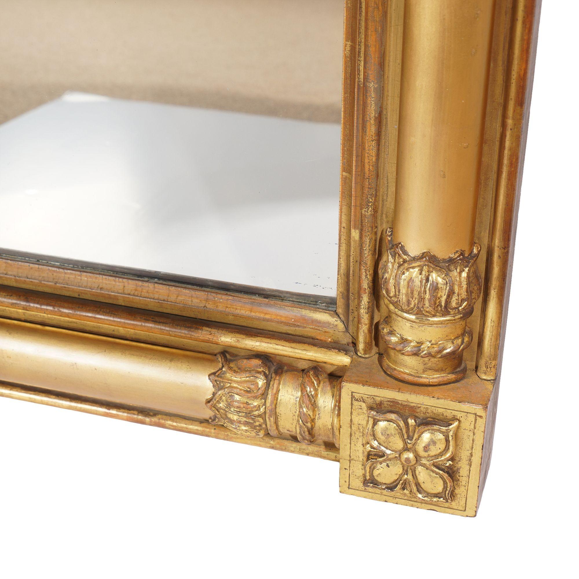 19th Century Boston gilt baluster pier mirror attributed to Isaac Platt, c. 1825