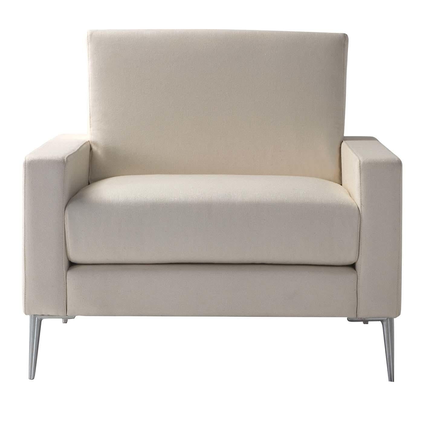 Italian Boston Ivory Armchair