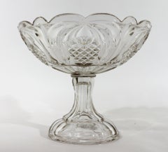 Boston & Sandwich American Pressed Glass Compote with Pineapple Pattern