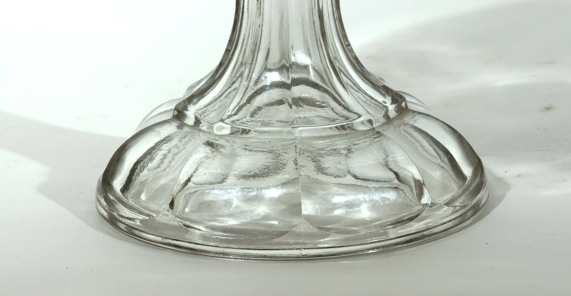 Boston & Sandwich American Pressed Glass Compote with Pineapple Pattern For Sale 2