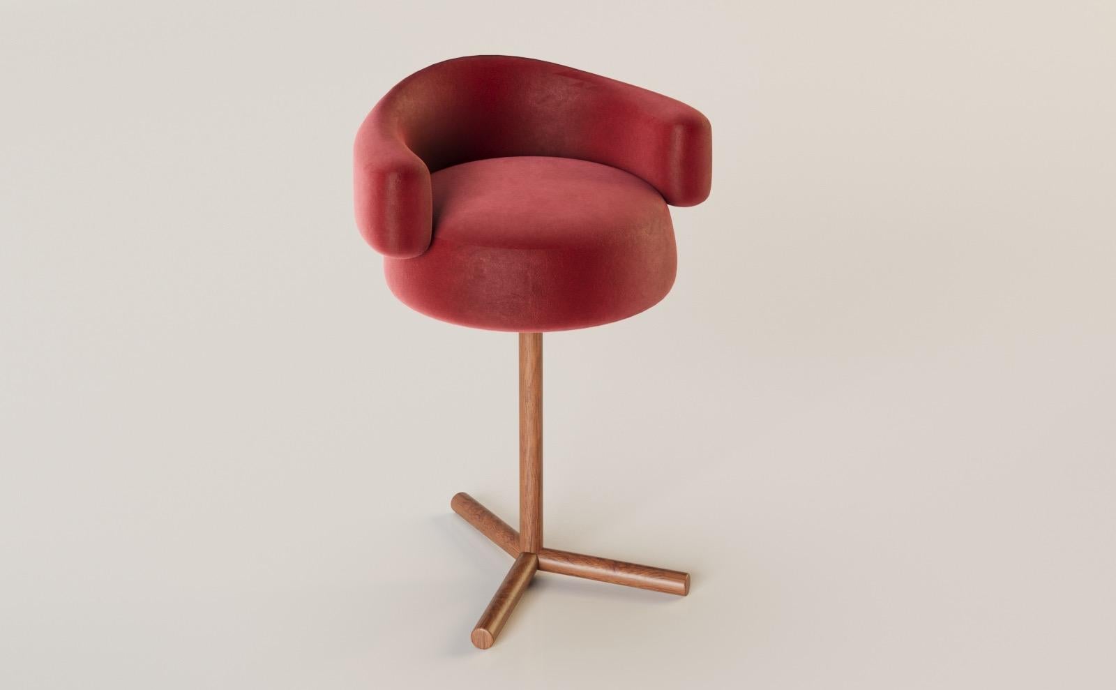 Moderne Chaise BOSTON rouge par Alexandre Ligios, REP par Tuleste Factory en vente
