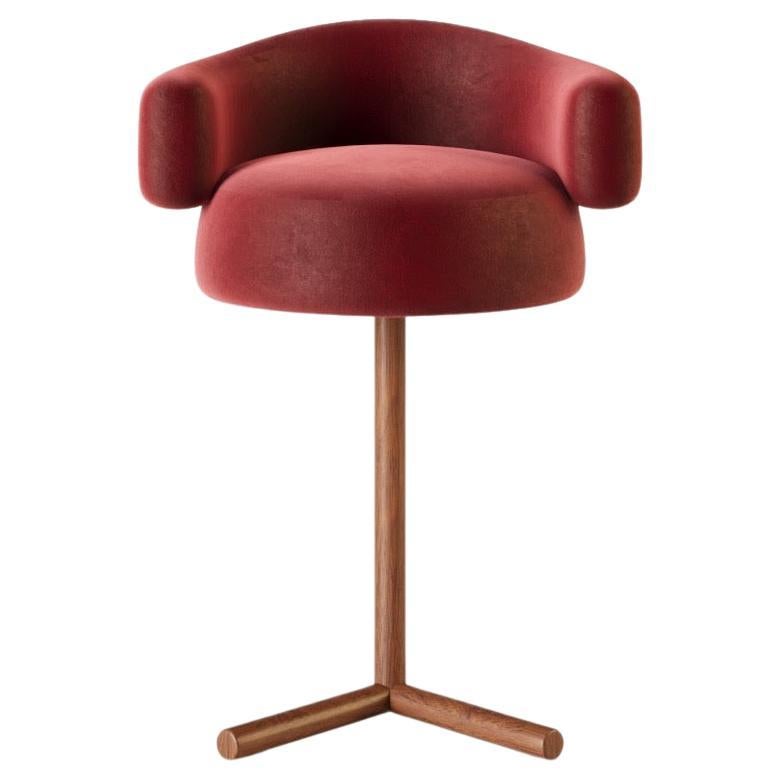 BOSTON Velvet Chair in Red by Alexandre Ligios, REP by Tuleste Factory For Sale