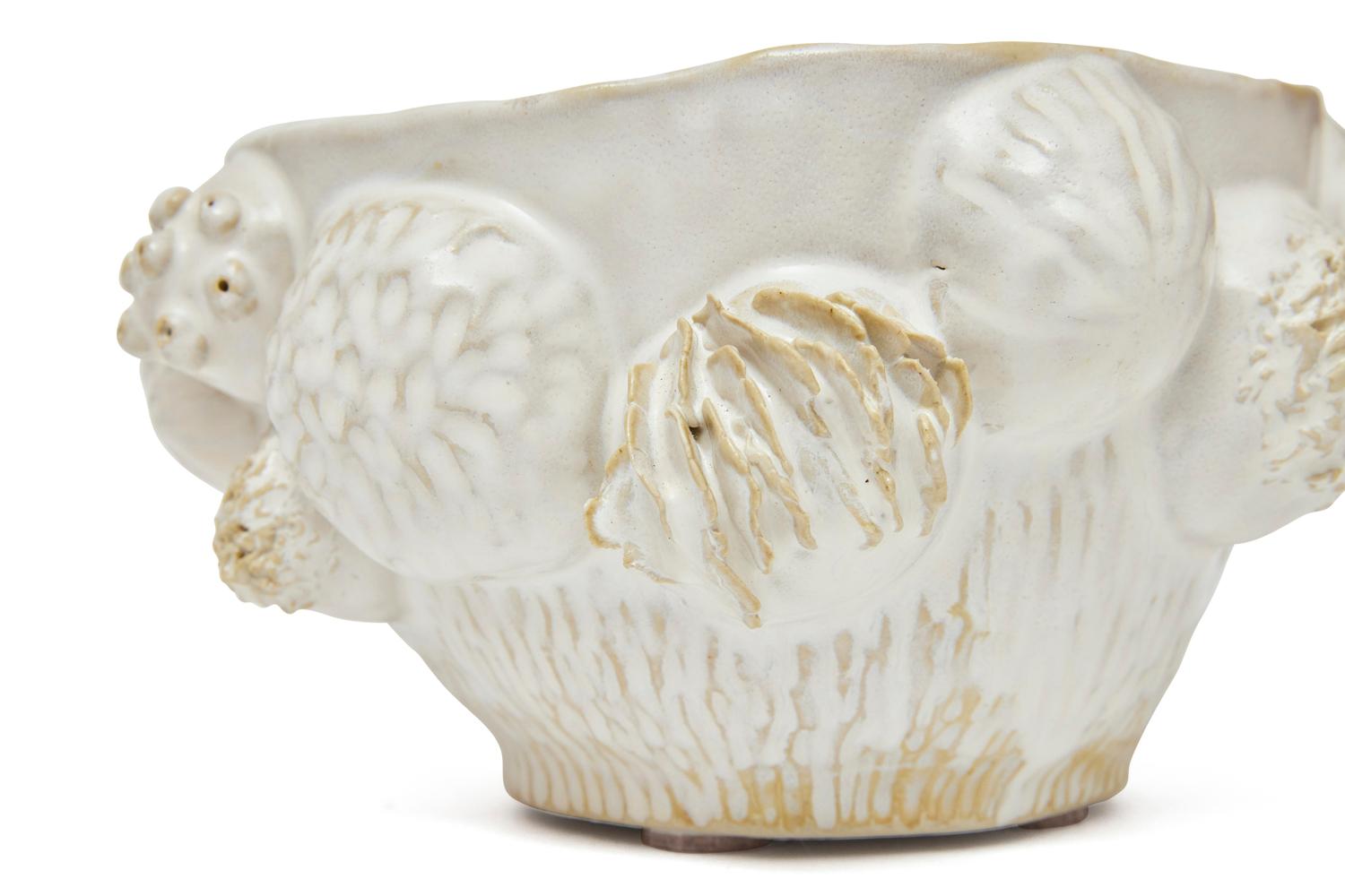Contemporary Botanica Bowl in Glazed Ceramic by Trish DeMasi For Sale