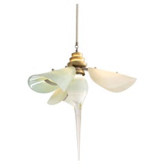 Botanica Chandelier in Glass and Leather by Andreea Avram Rusu