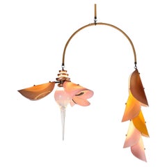 Lustre Botanica : Rose, Abricot, Verre Corail par AVRAM RUSU STUDIO