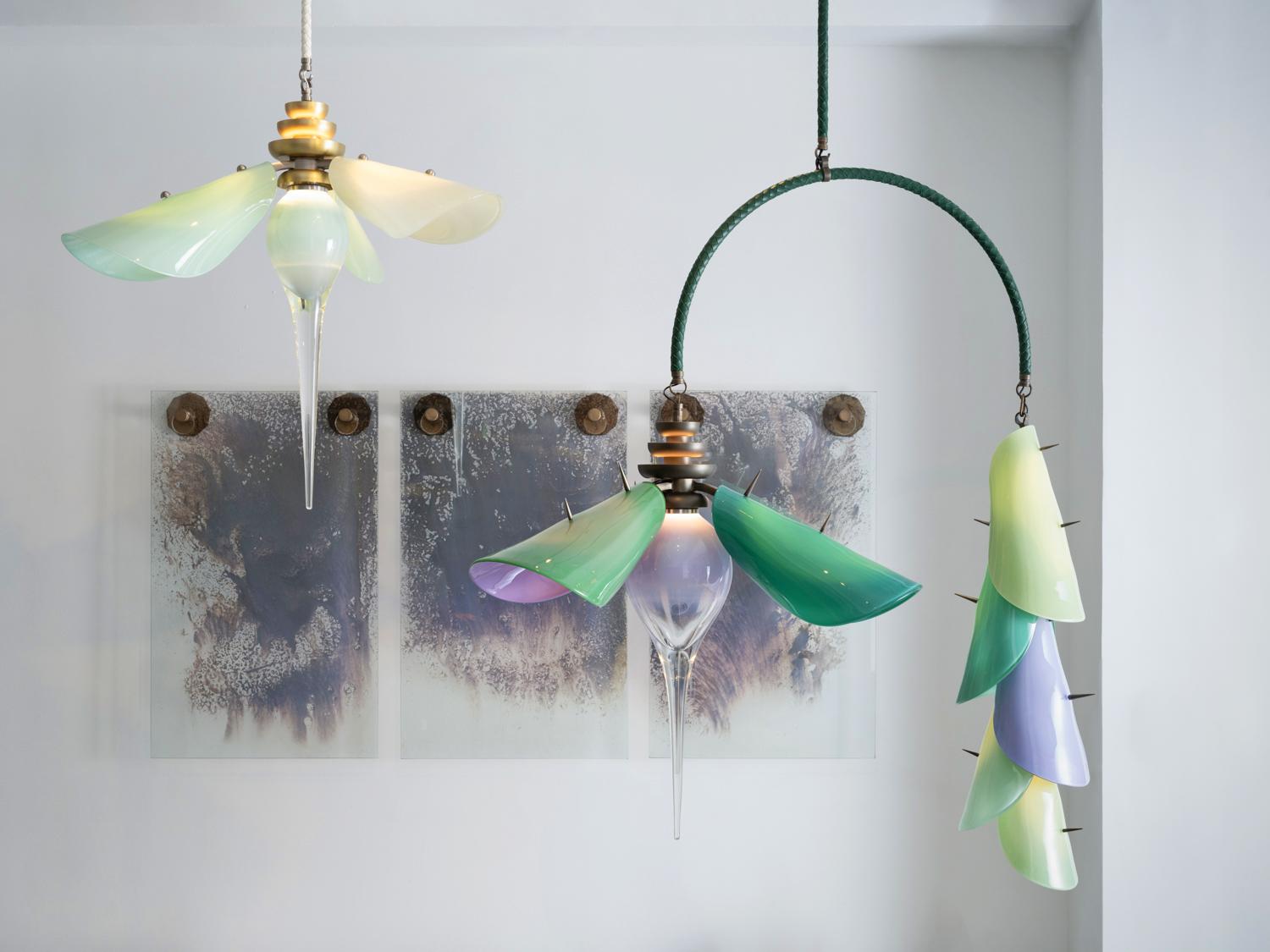 Lampadario Botanica: Whiting, Vaniglia, Vetro trasparente di AVRAM RUSU STUDIO in vendita 7