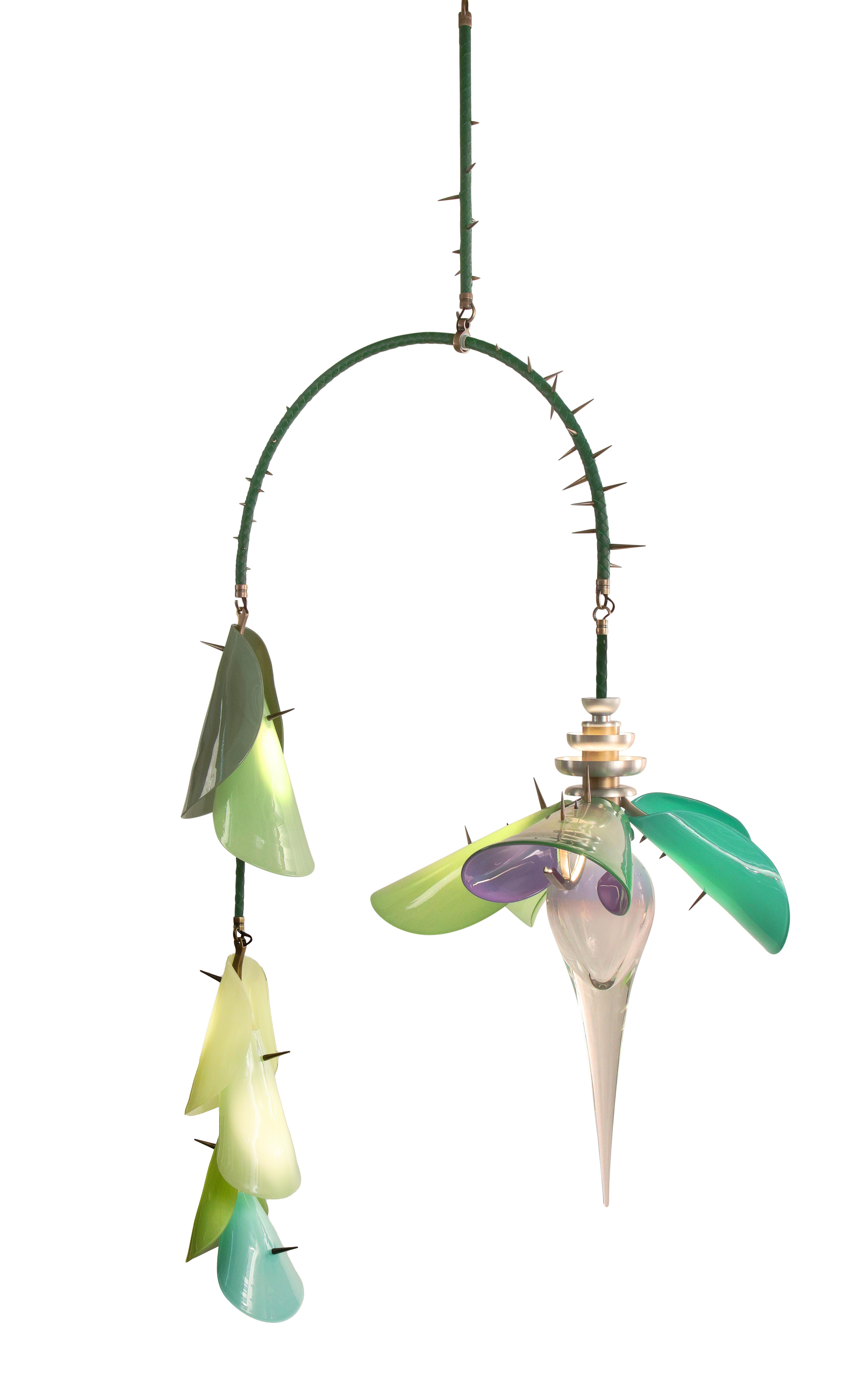 Lampadario Botanica: Whiting, Vaniglia, Vetro trasparente di AVRAM RUSU STUDIO in vendita 1