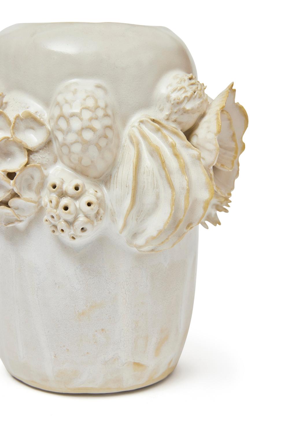 Botanica Vessel in Glazed Ceramic by Trish DeMasi In New Condition For Sale In Philadelphia, PA