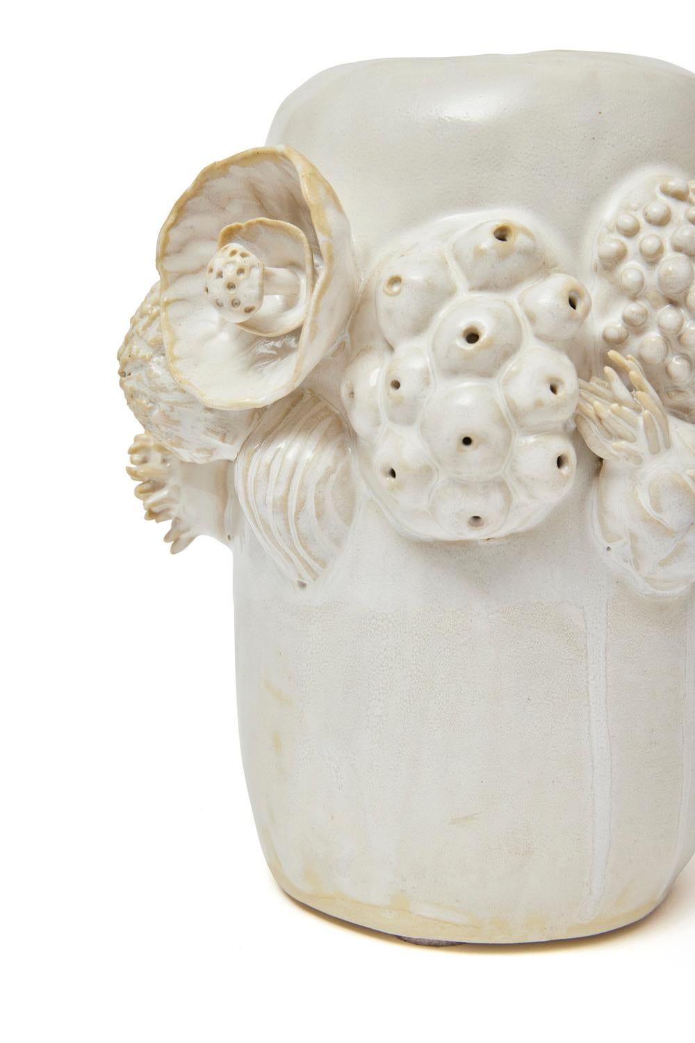 Contemporary Botanica Vessel in Glazed Ceramic by Trish DeMasi For Sale