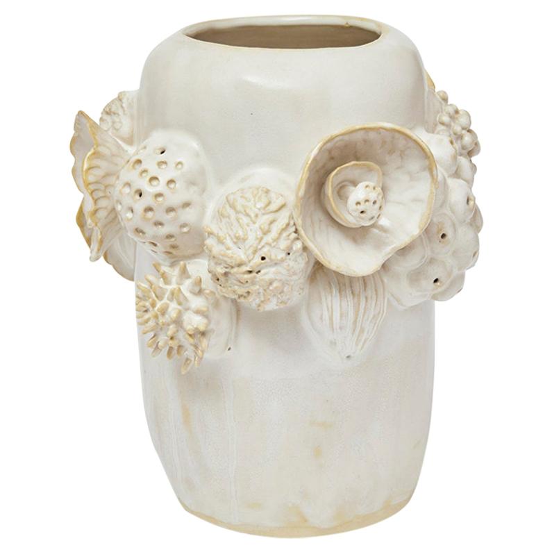 Botanica Vessel in Glazed Ceramic by Trish DeMasi For Sale