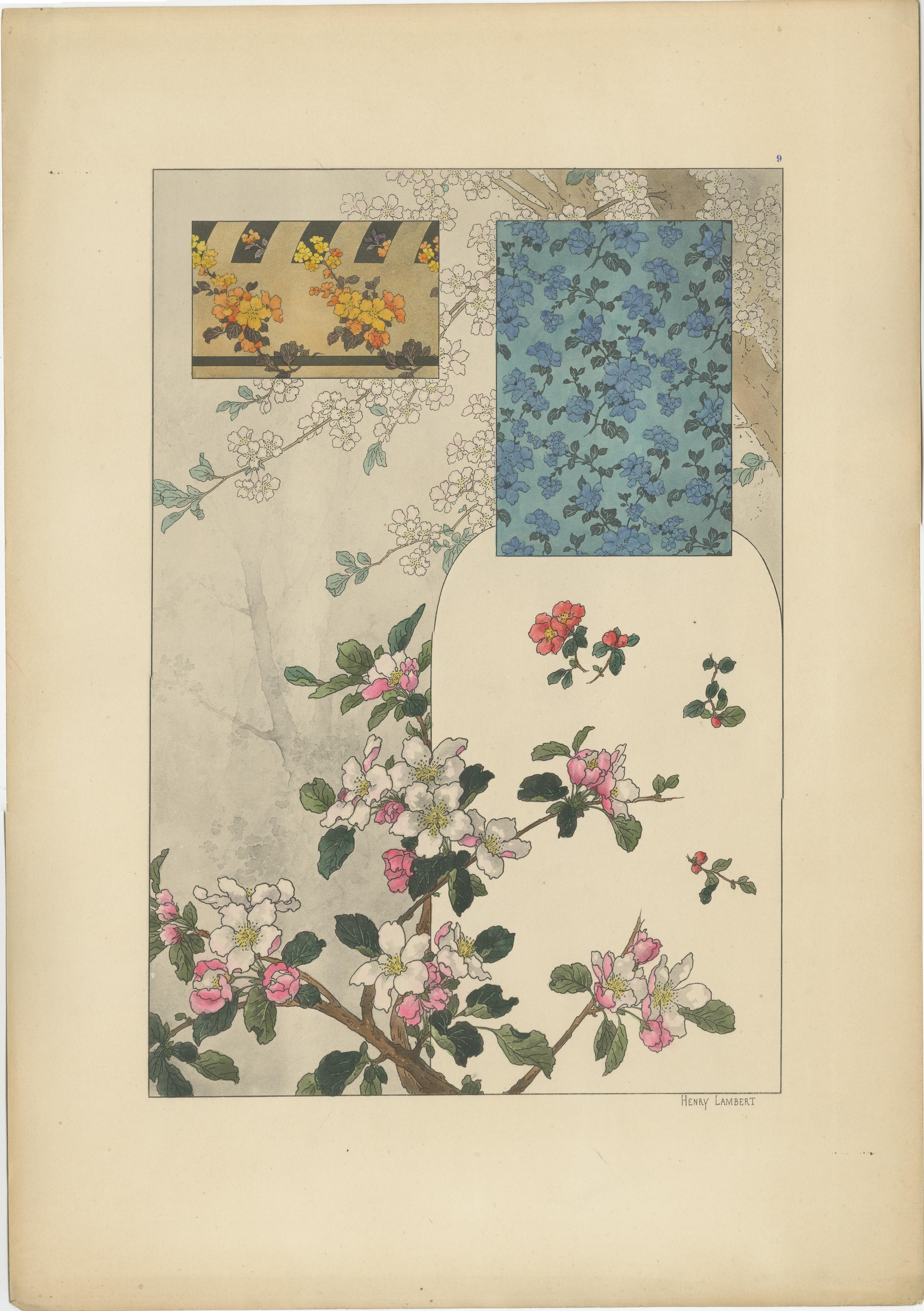 Botanische Eleganz des Jugendstils: Eine Collection von floralen Meisterwerken von Henry Lambert, 1896

Diese exquisite Sammlung botanischer Jugendstil-Illustrationen von Henry Lambert zeigt die Hingabe der Bewegung an die Schönheit der Natur, ihre