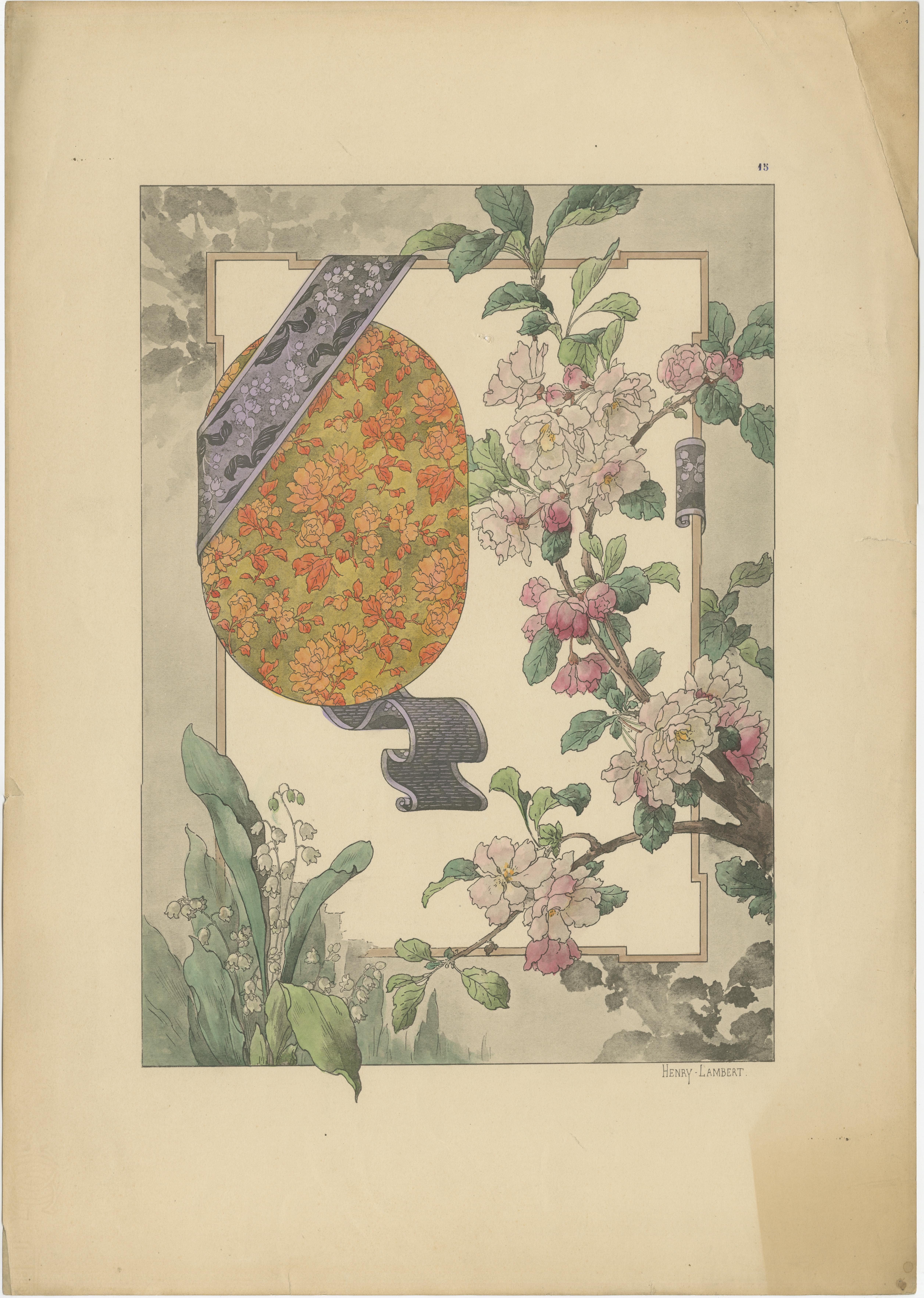 Botanische Eleganz des Jugendstils: Eine Sammlung von floralen Meisterwerken, 1896 im Zustand „Gut“ im Angebot in Langweer, NL