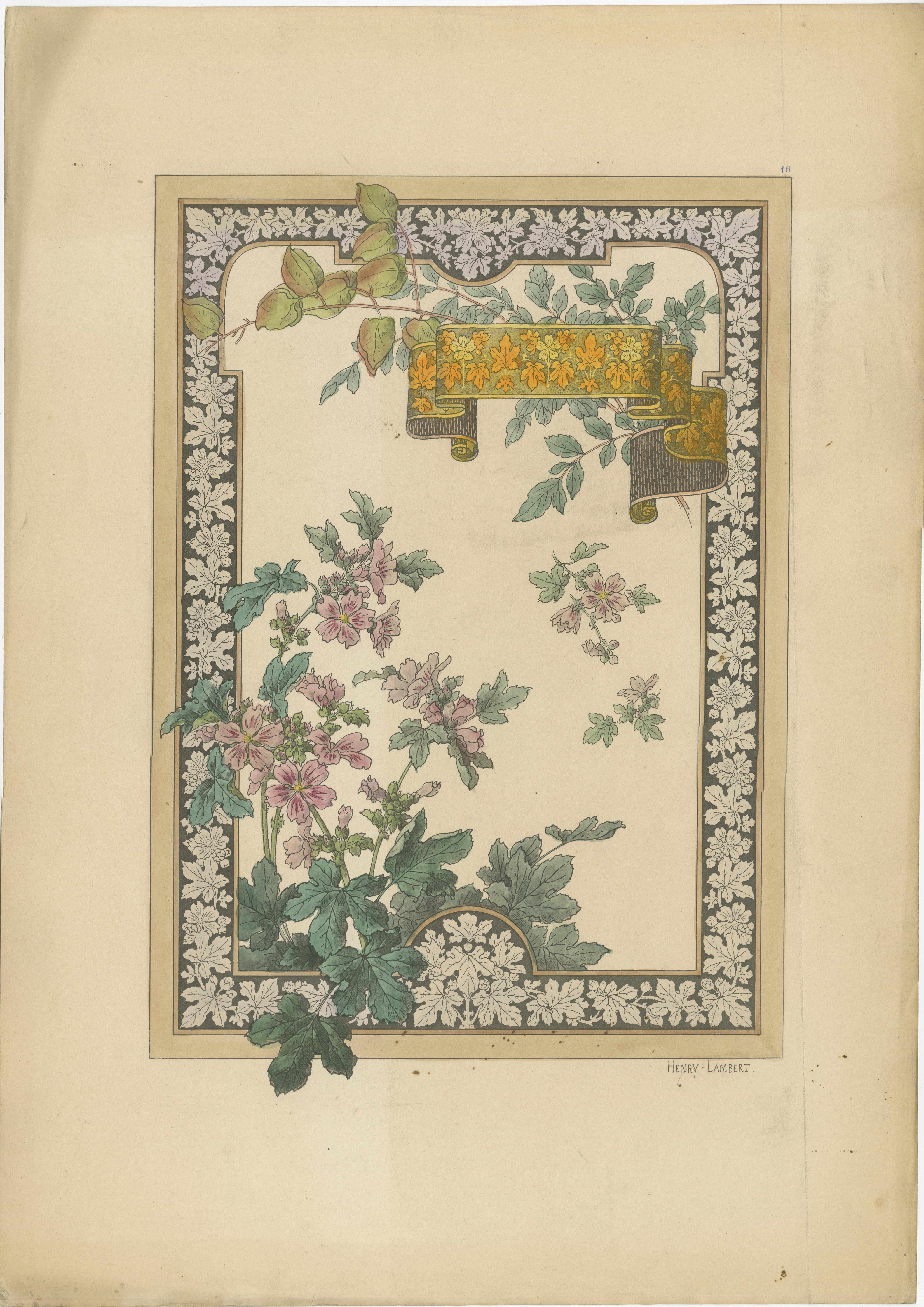 Botanische Eleganz des Jugendstils: Eine Sammlung von floralen Meisterwerken, 1896 (Spätes 19. Jahrhundert) im Angebot