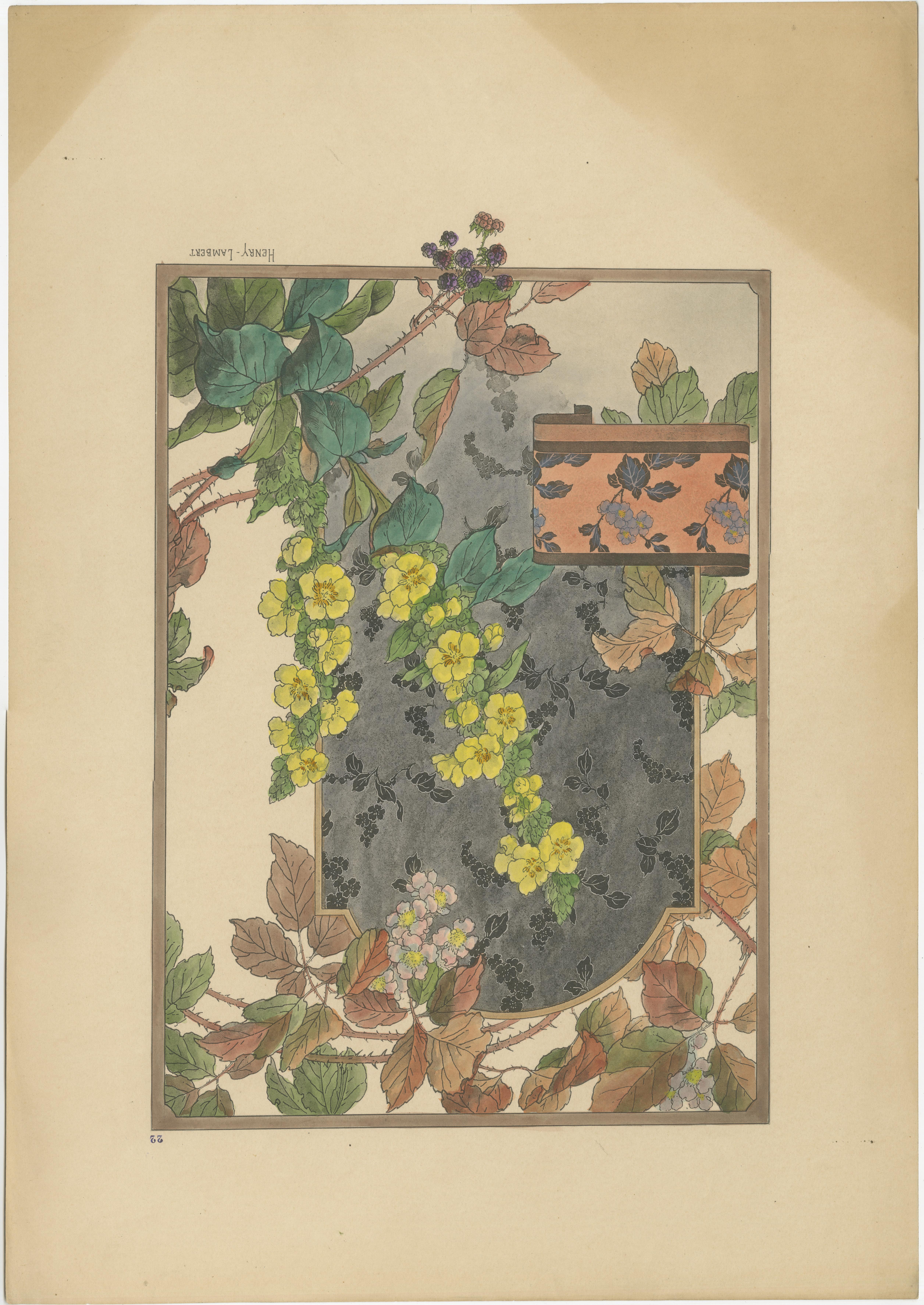 Botanische Eleganz des Jugendstils: Eine Sammlung von floralen Meisterwerken, 1896 im Angebot 1