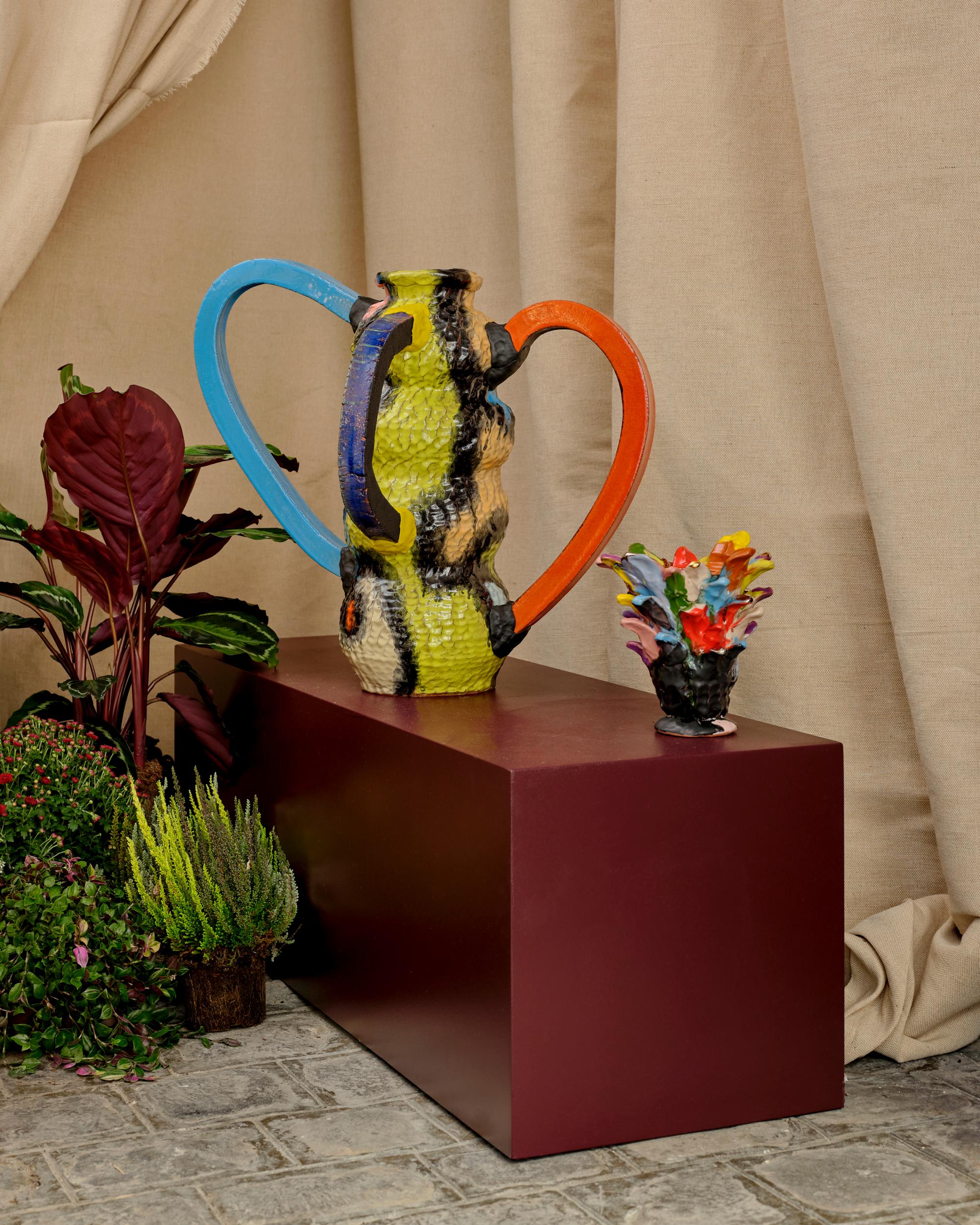 Botanical Form Glazed Ceramic Vase by Sean Gerstley For Sale 1