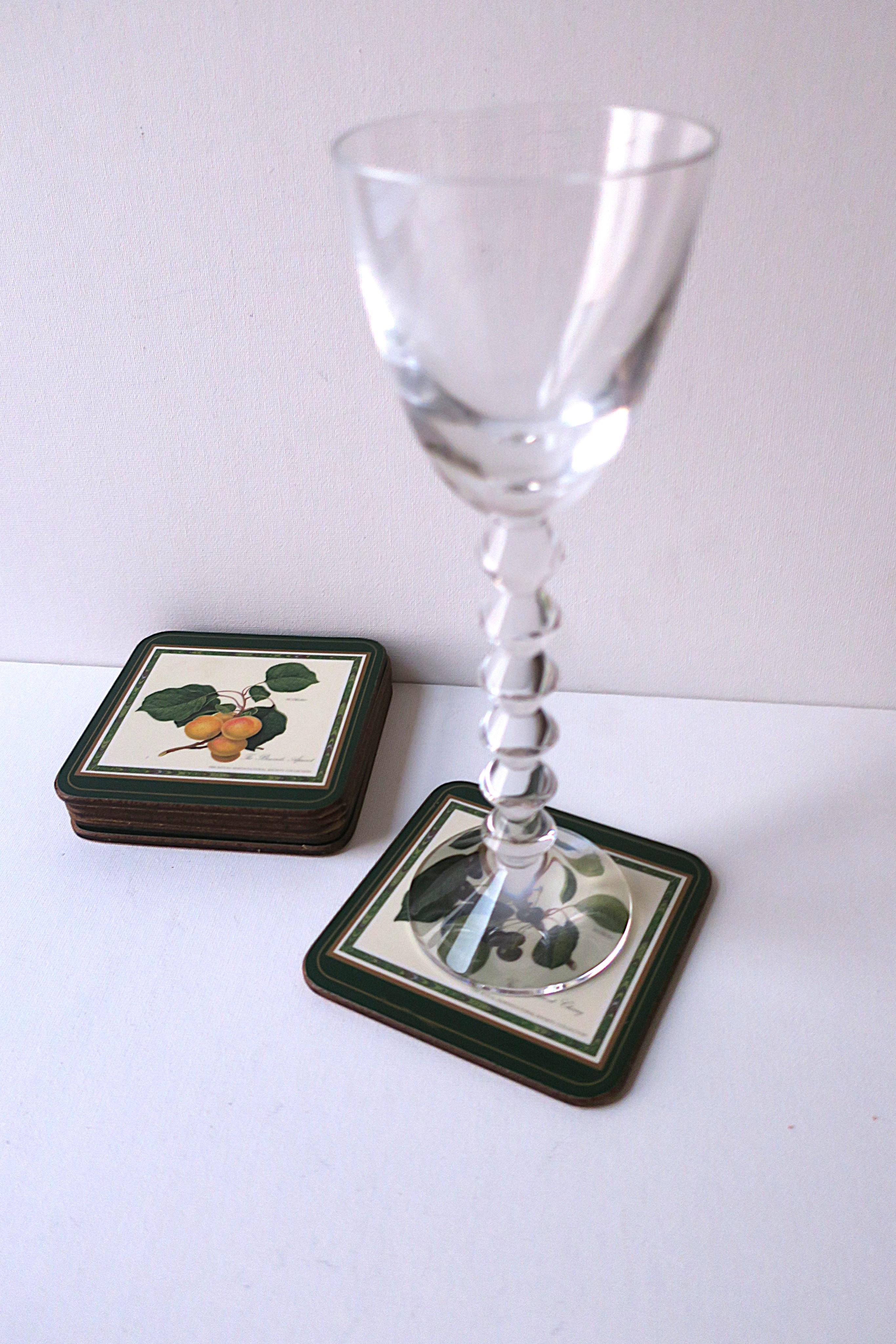 Botanical Fruit Coasters, Set of 6 For Sale 7