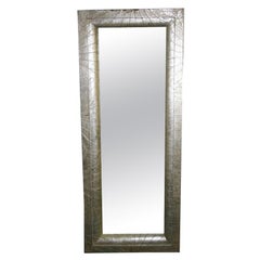 Vintage Botanical inspired  sliver -leafed full size mirror