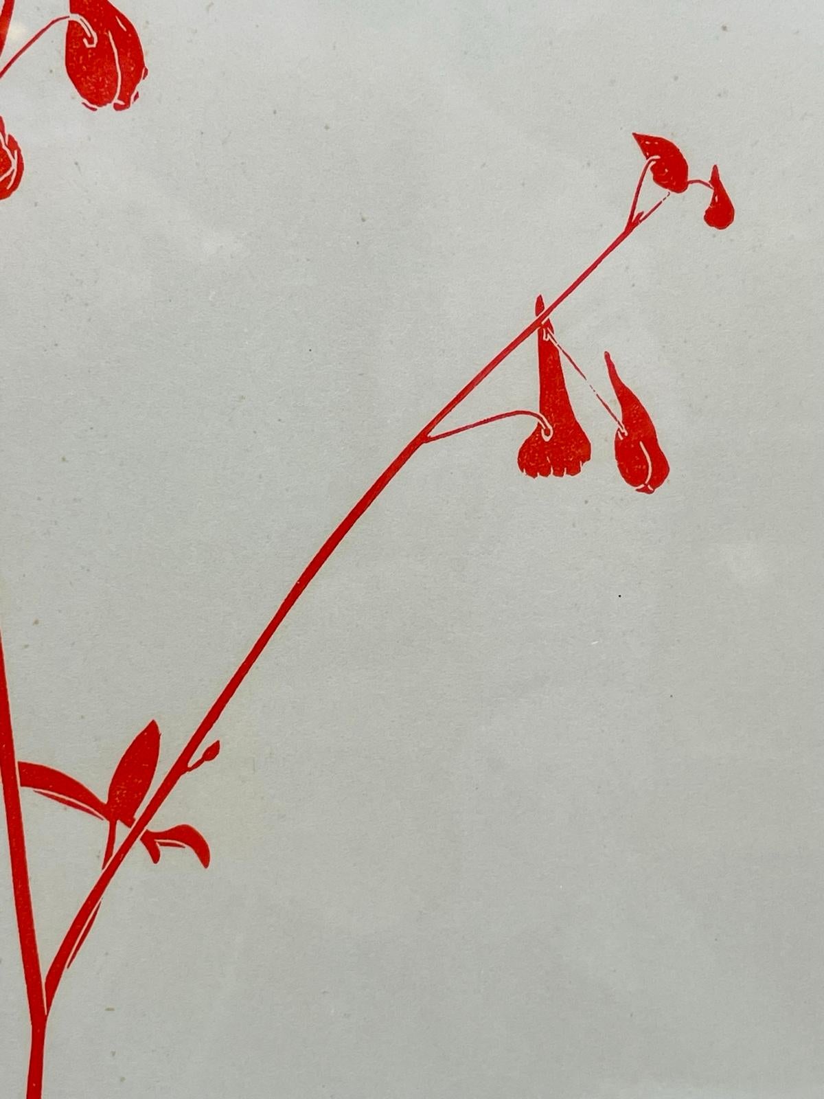 Botanical Linocut by Henry Evans, Hand Signed #1/100 For Sale 5