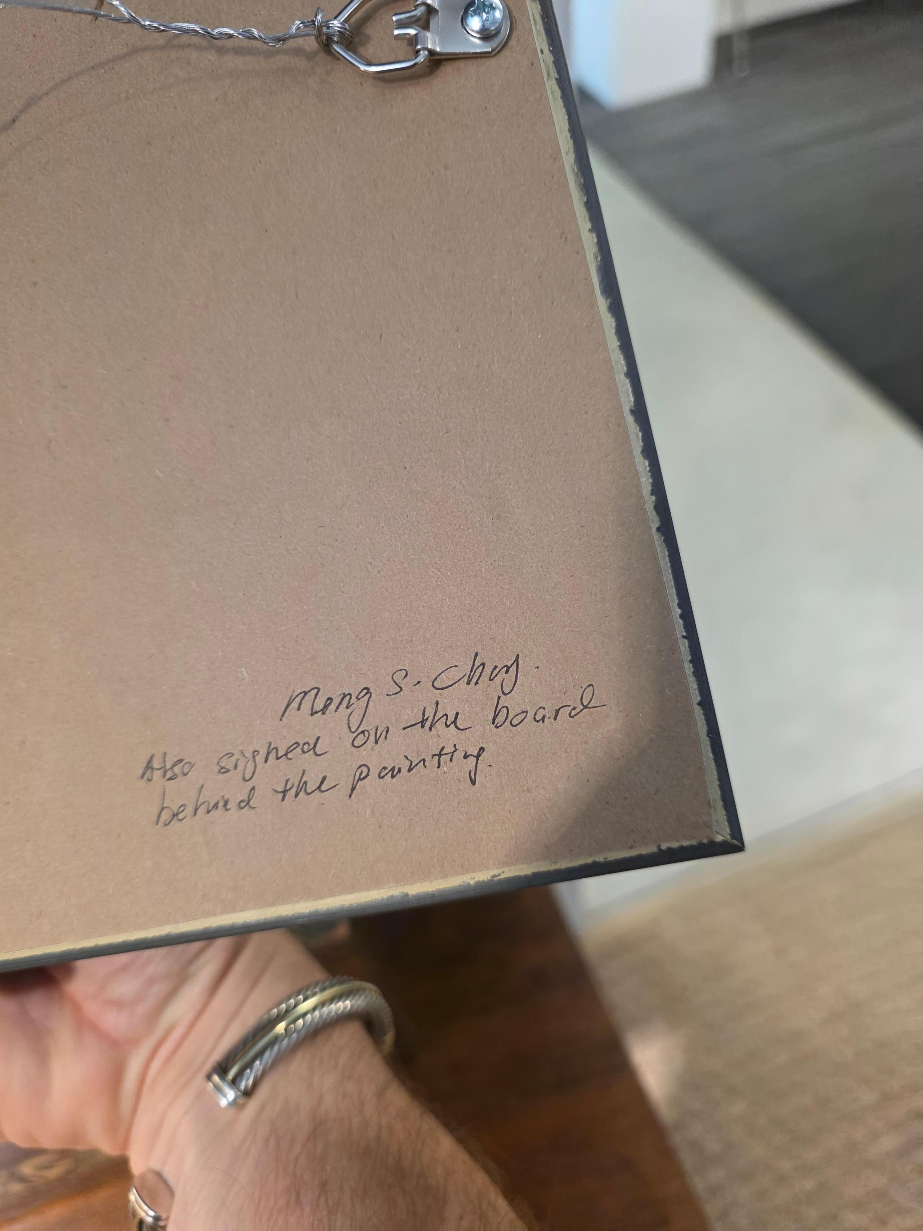 Botanische Orchidee Ei Tempera auf Karton Amerikanischer Künstler im Zustand „Hervorragend“ im Angebot in Hudson, NY