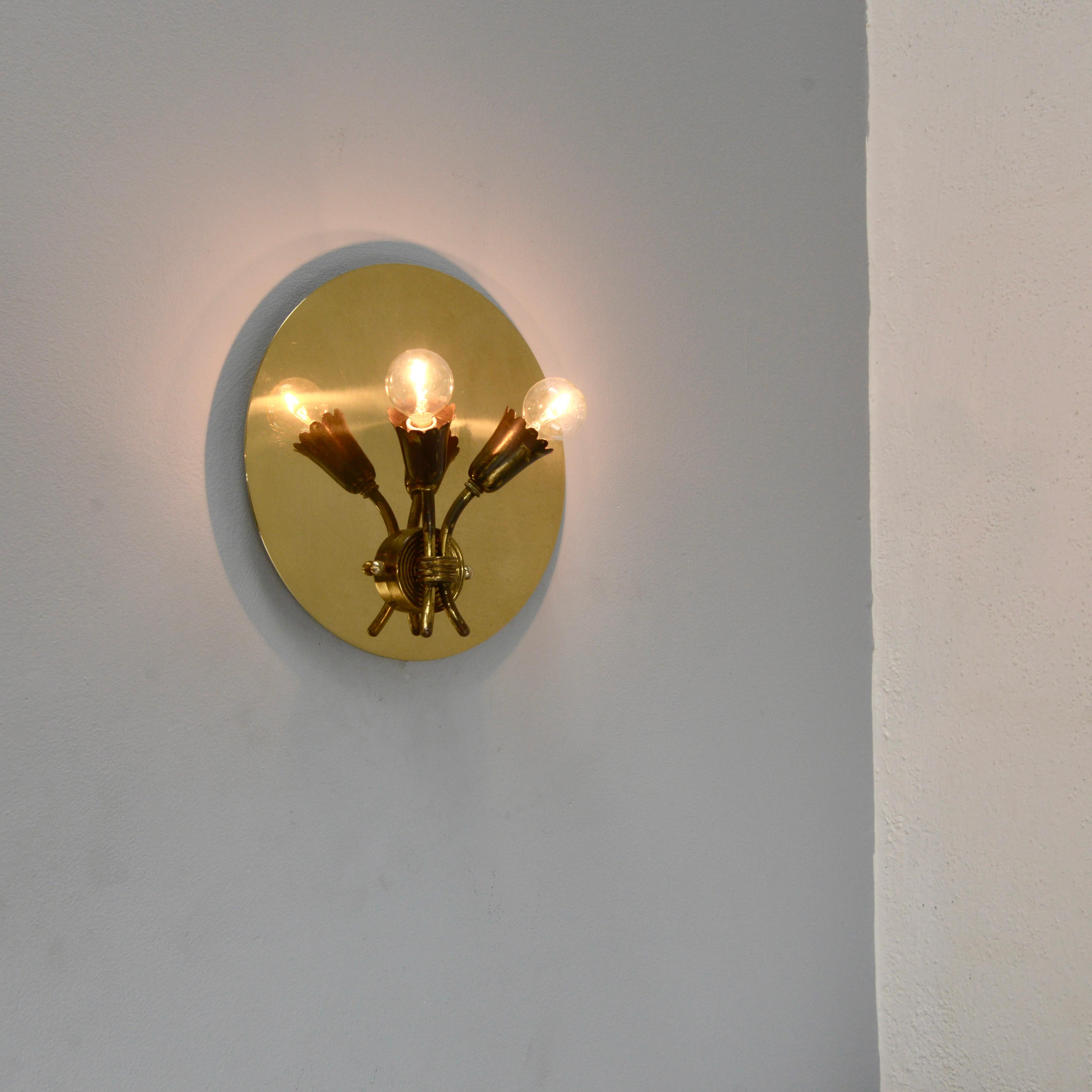 Botanical Shield Sconces In Good Condition In Los Angeles, CA