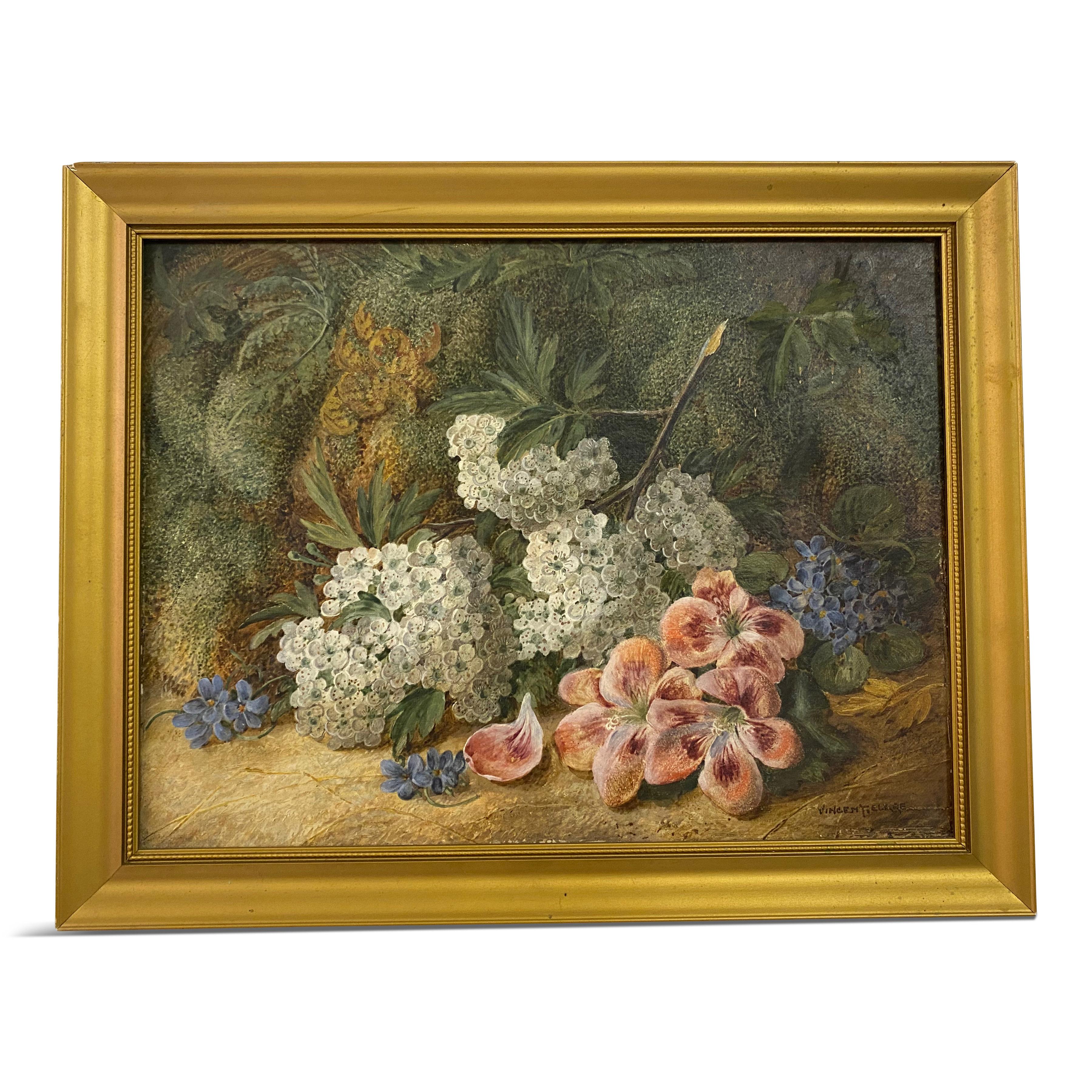 Botanical Still Life Oil On Canvas By Vincent Clare For Sale 5