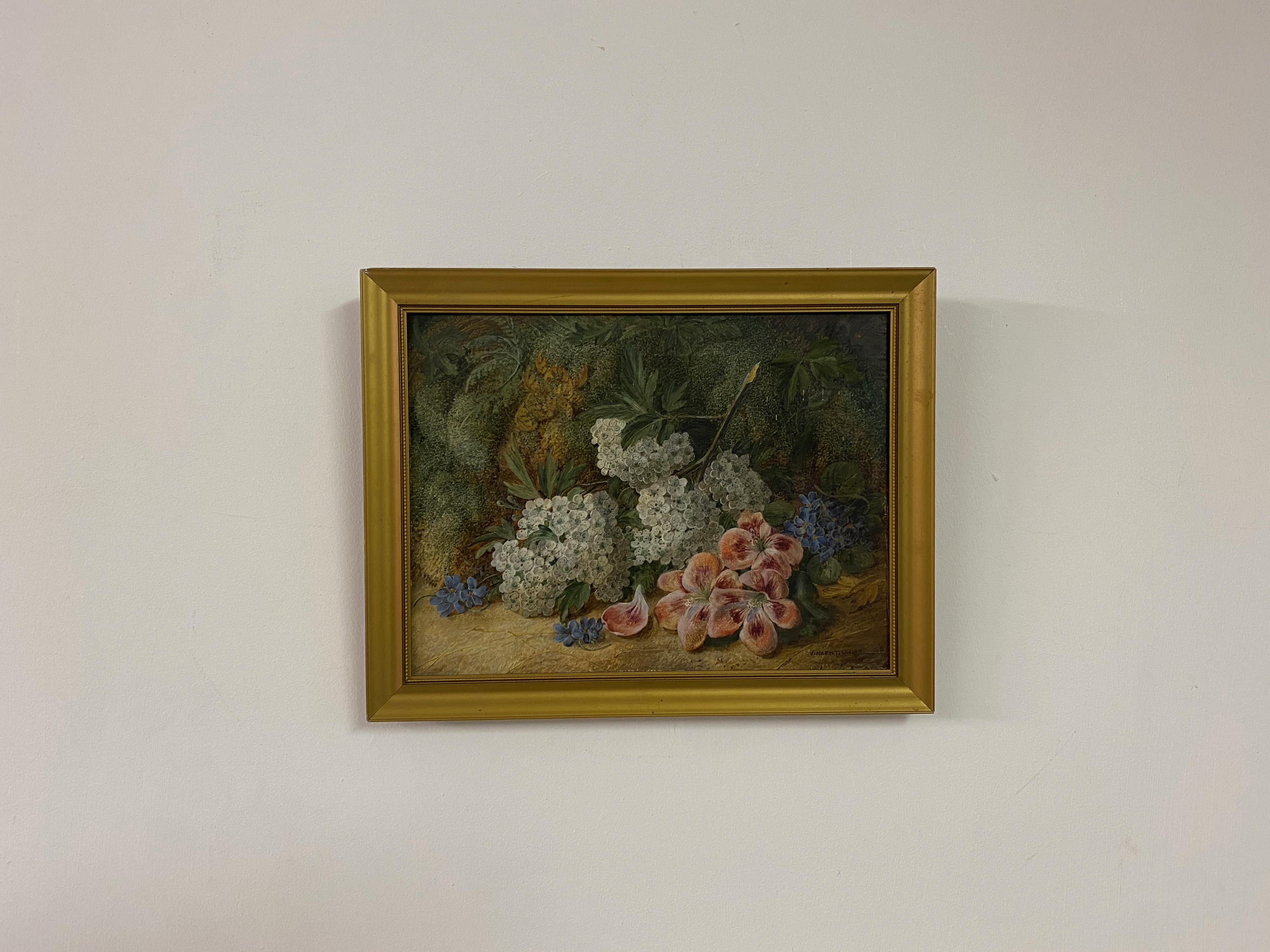 Still life

Oil on canvas

Hawthorns, blossoms and flowers

Gold frame

By Vincent Clare

Signed bottom right

Early 20th Century