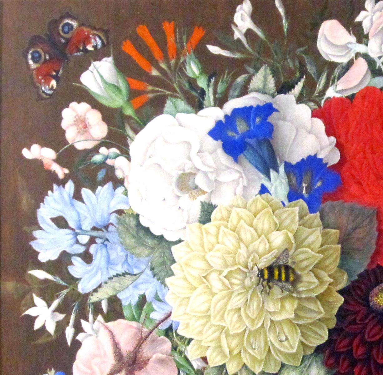 Suédois Nature morte botanique avec insectes, continentale, début du 19e siècle en vente