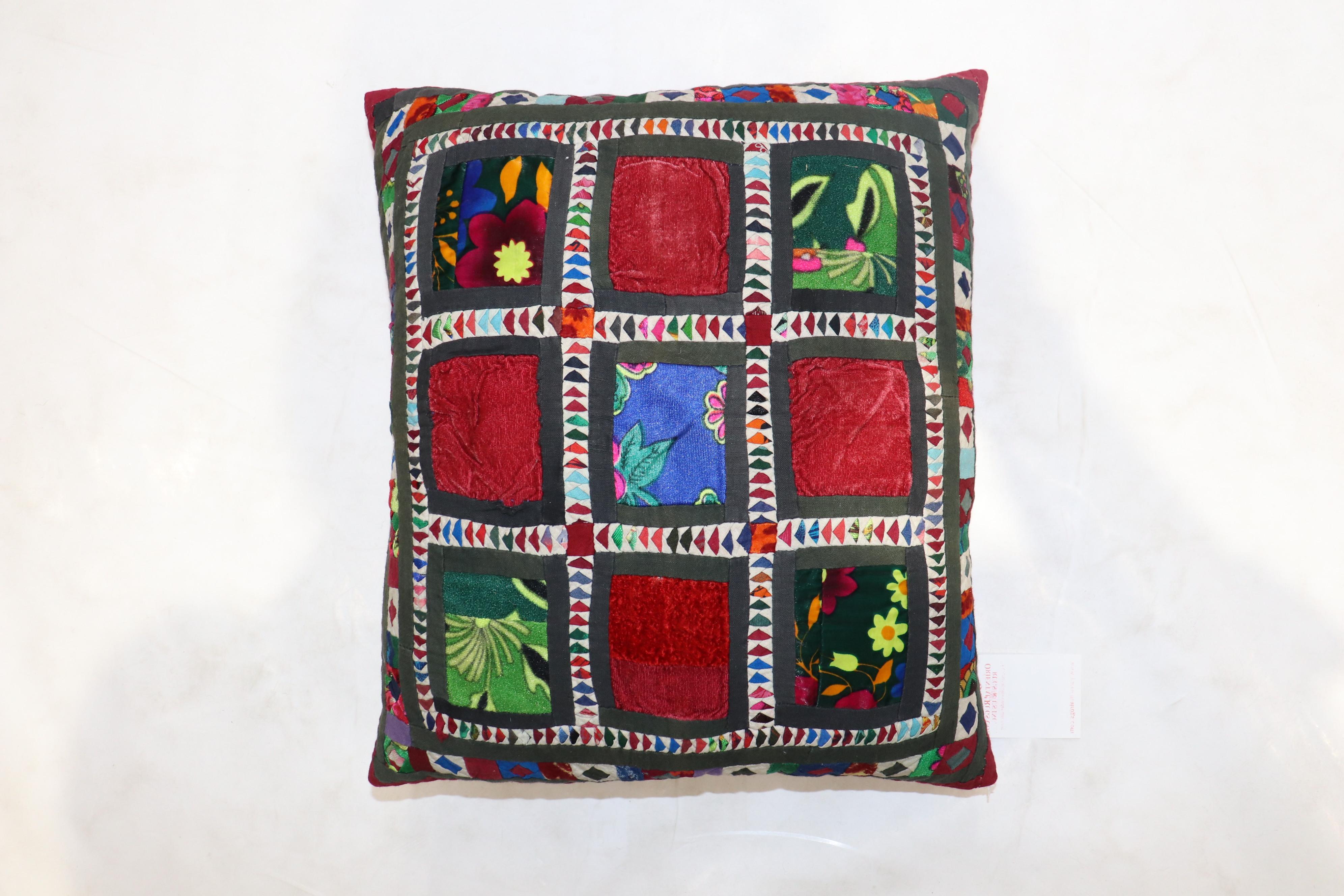 Small square size pillow made from a Suzanni embroidery

Measures: 15
