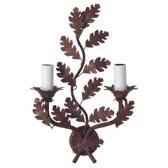 Botanical wrought iron sconce by Beaumont & Fletcher