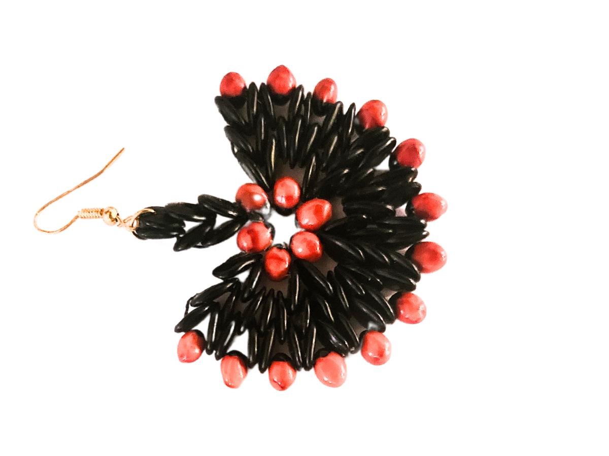Botanique Crimson Bloom Earrings In New Condition For Sale In Oxford, MD