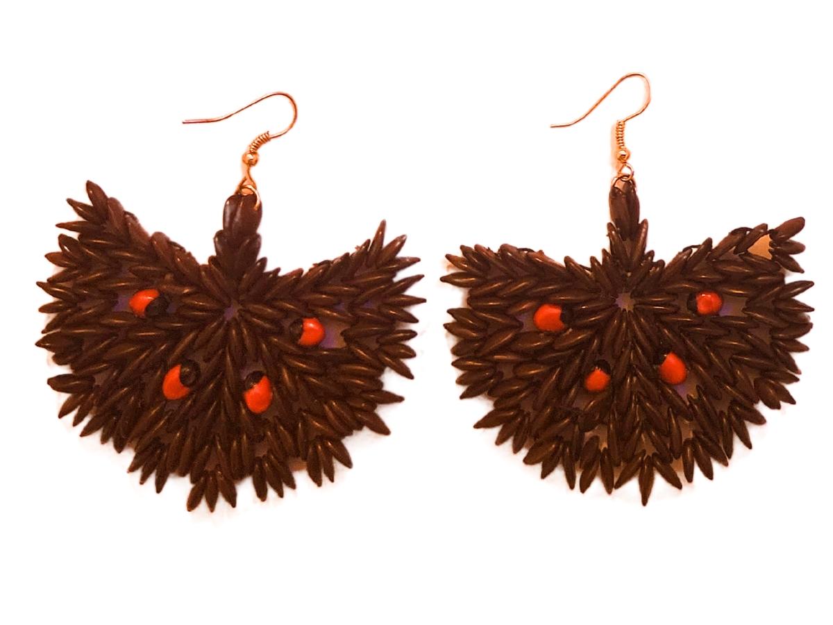 Artisan Botanique Ember Blossom Earrings For Sale