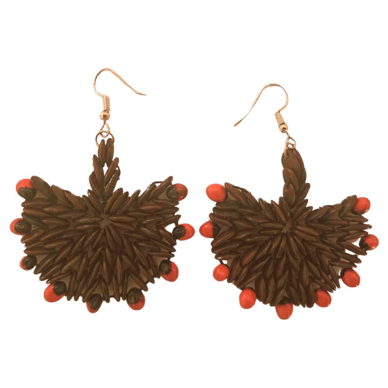 Botanique Scarlet Edge  Bloom Earrings