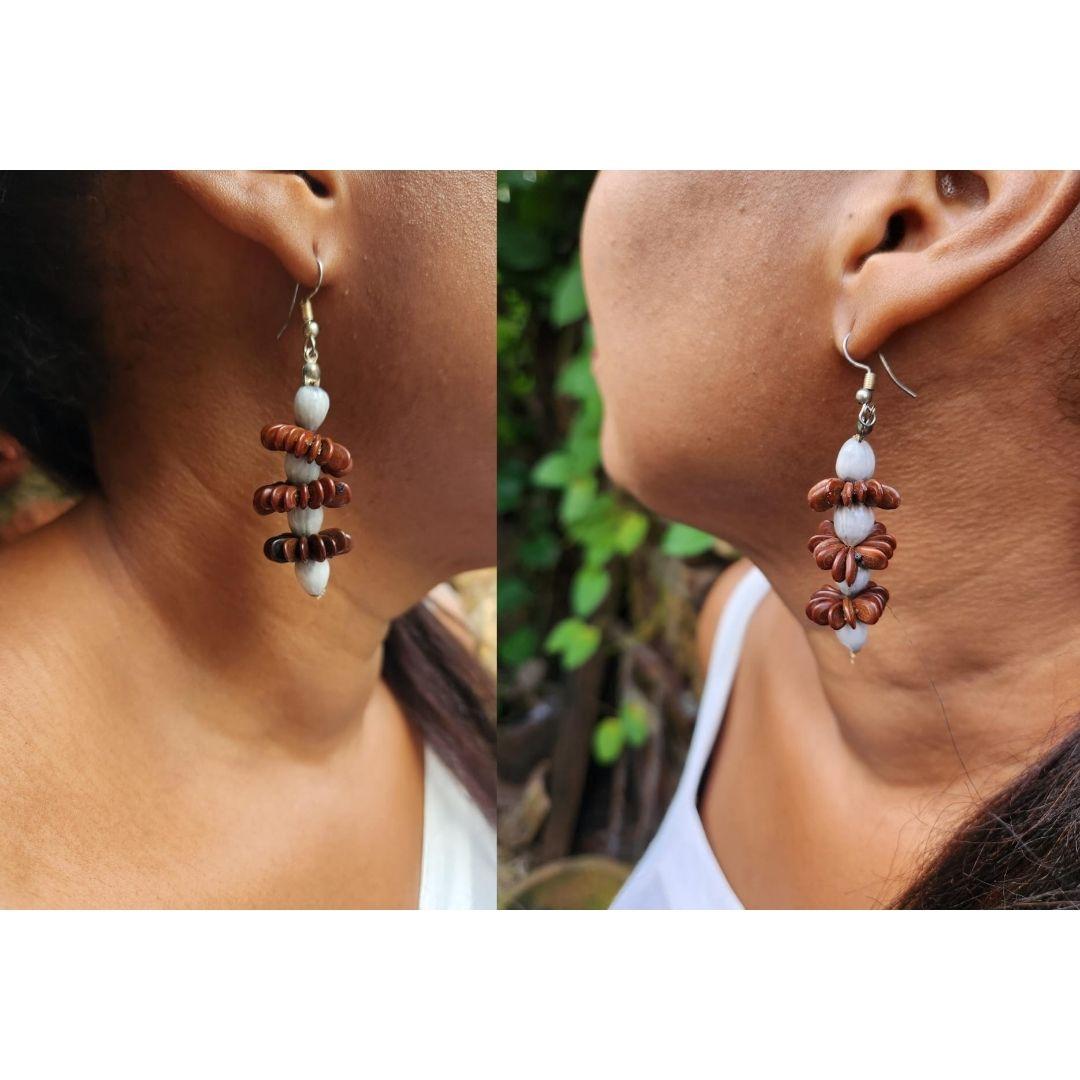 Botanique Tamarind Tears Earrings In New Condition For Sale In Oxford, MD