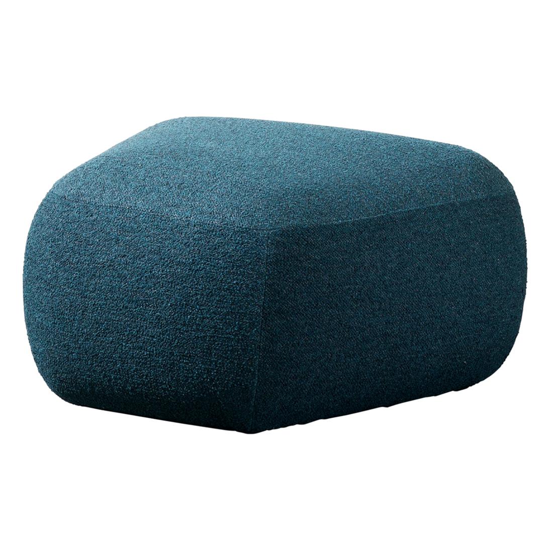 Botera Small Pouf in Foam with Ultramarine Blue Upholstery by E-GGS