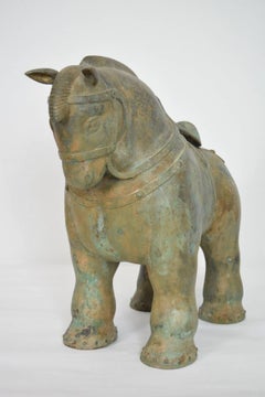 Botero Styled Horse Sculpture in Bronze, Pair Available