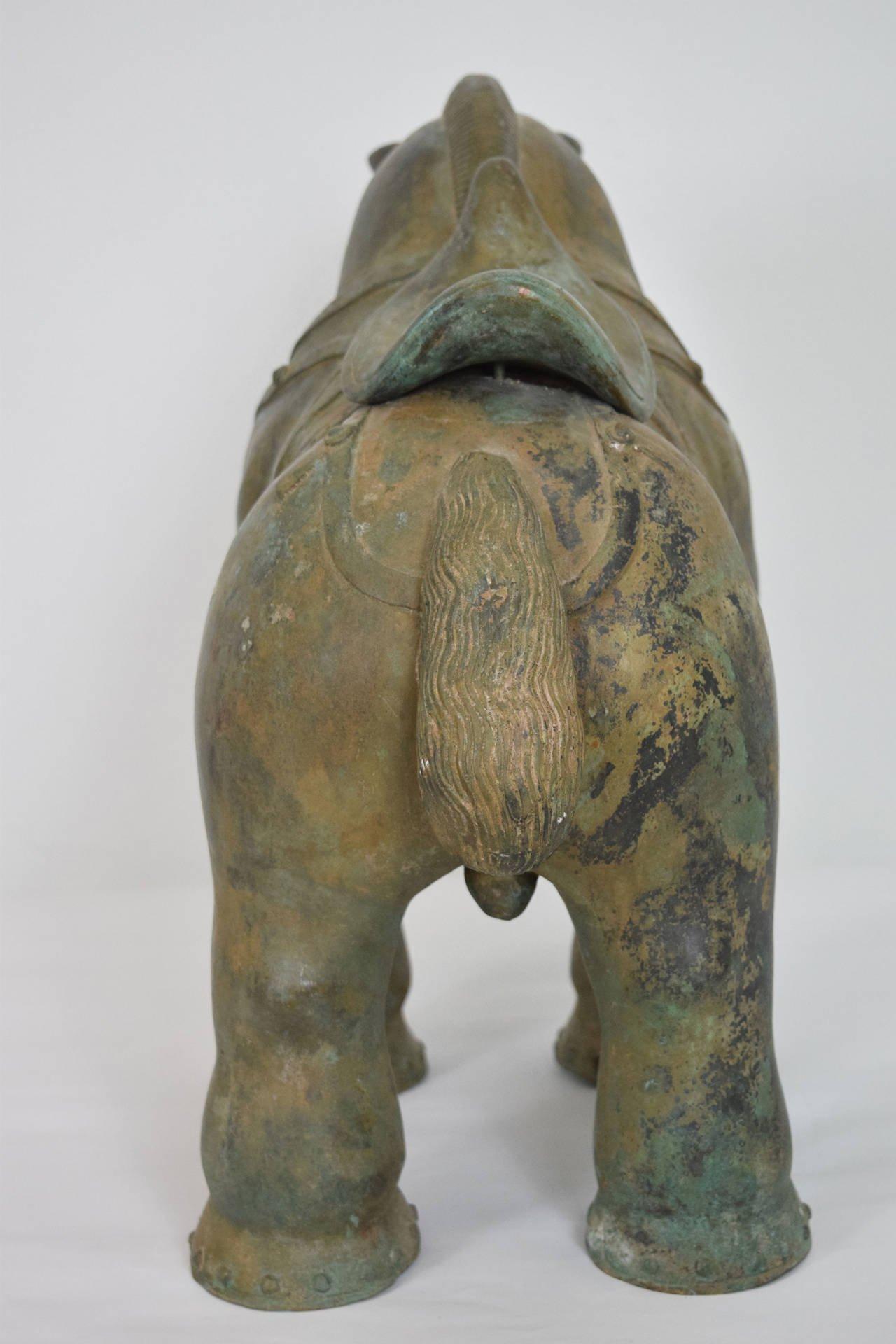 Botero Styled Horse Sculpture in Bronze, Pair Available For Sale 1