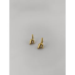 Botoncillo Earrings in 24K Gold-Plated Bronze by xMartaja