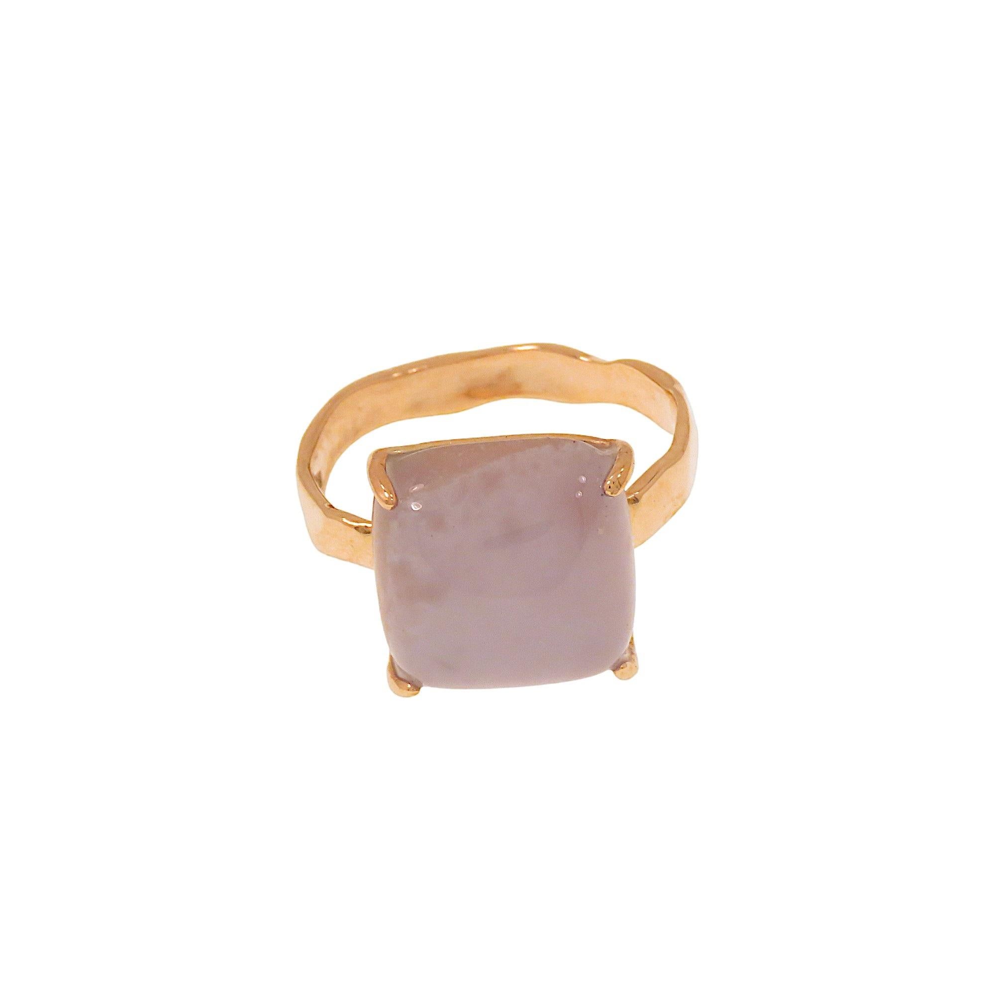 Contemporain Botta Gioielli anello a fascia con calcedonio en Oro rosa en vente