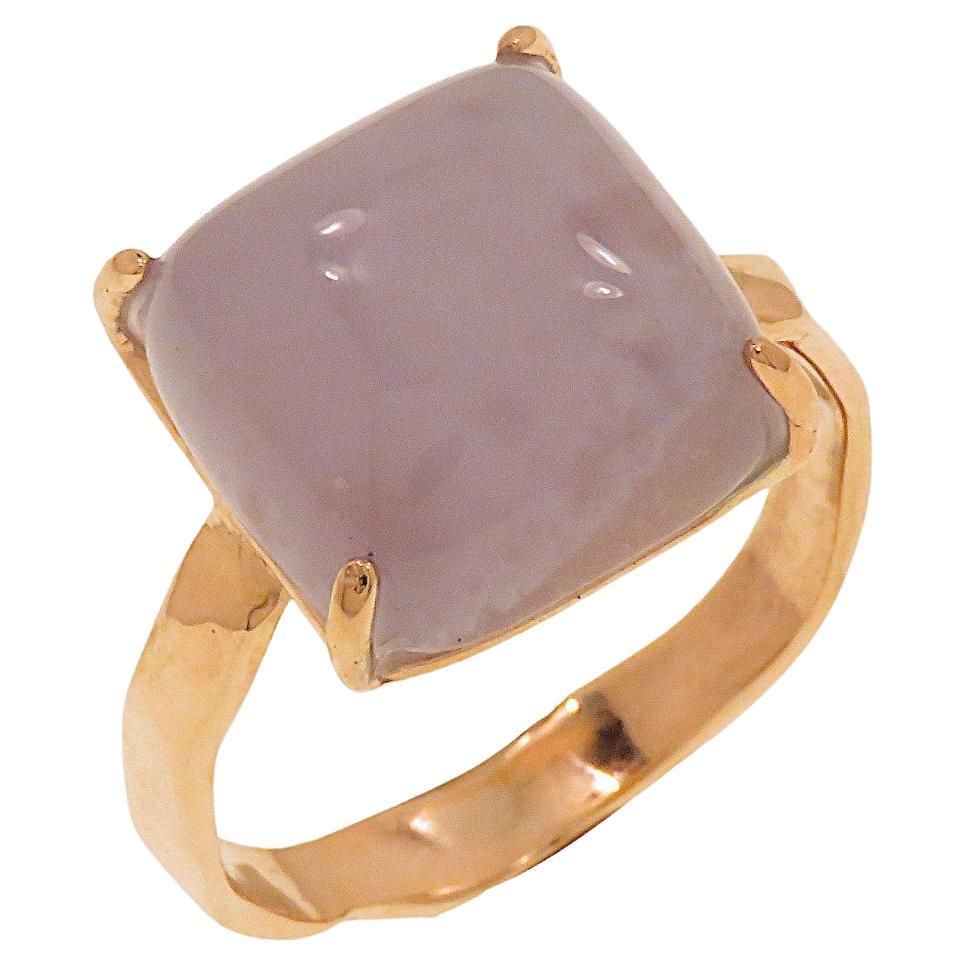 Botta Gioielli anello a fascia con calcedonio en Oro rosa en vente