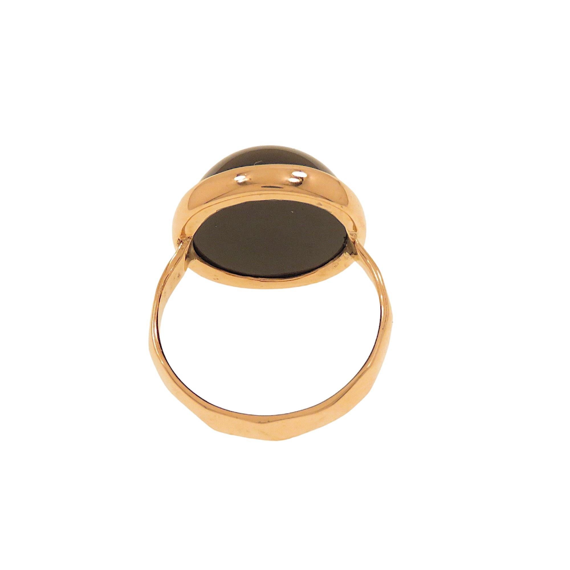 Botta Jewelry rose gold onyx band ring For Sale 1