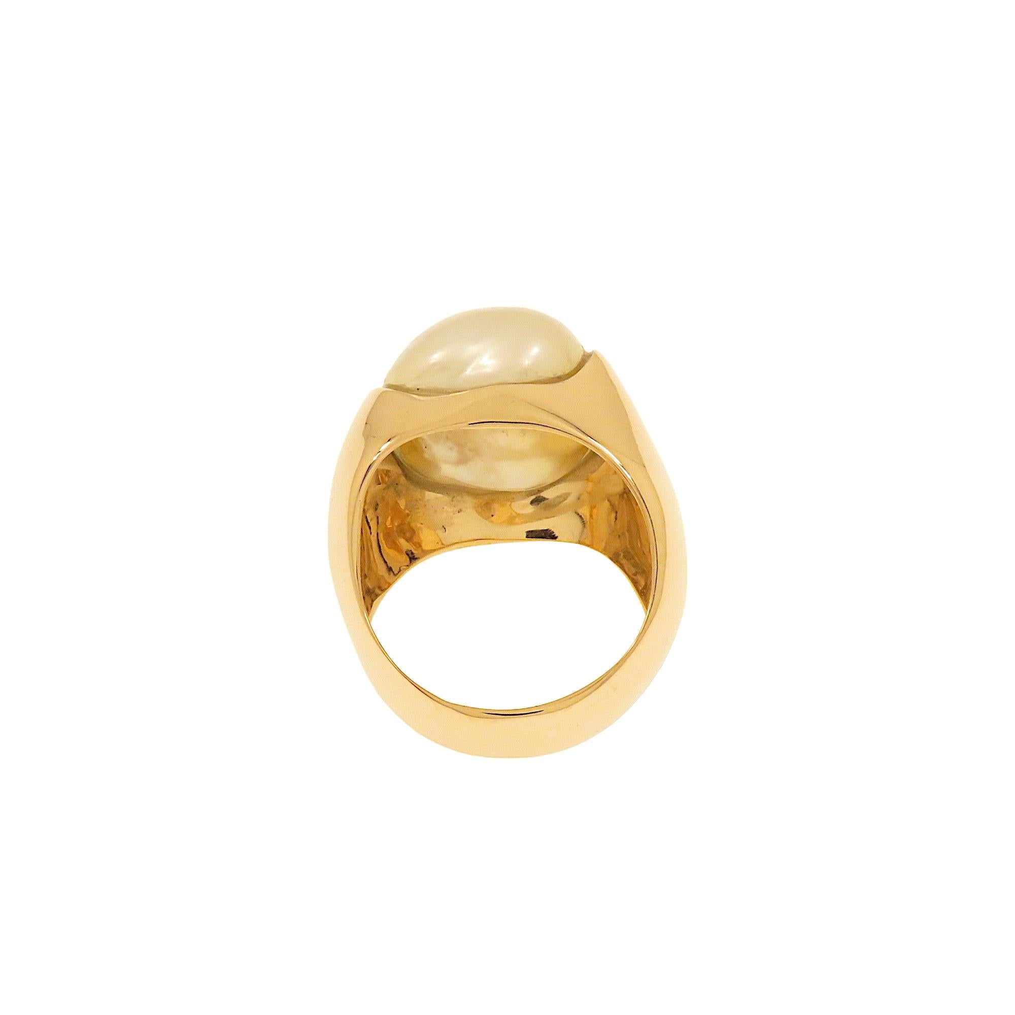 Botta jewellery rose gold Australian pearl ring Pour femmes en vente
