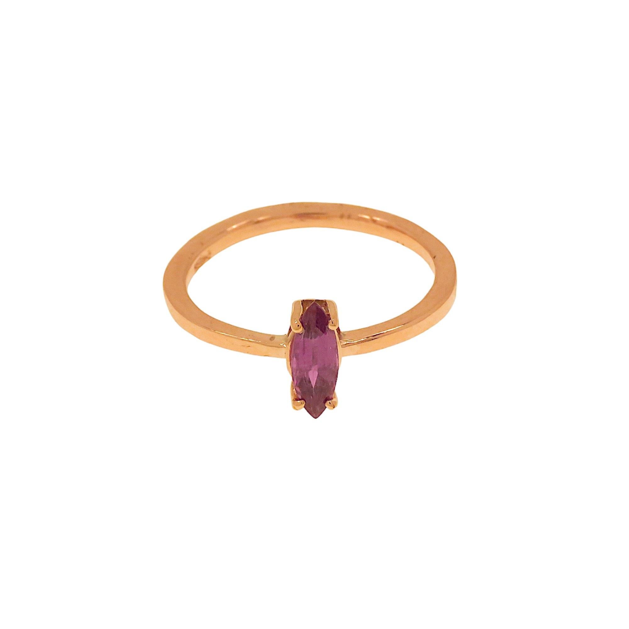Women's Botta gioielli anello con rubino in oro rosa fabbricato in Italia For Sale