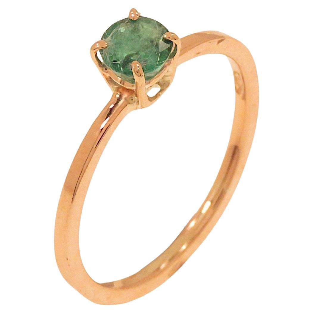 Botta jewelry rose gold emerald ring made in Italy For Sale