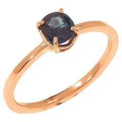 Ring mit blauem Saphir aus Roségold von Botta Schmuck, hergestellt in Italien