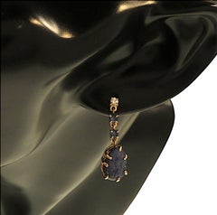 Botta jewelry earrings with diamonds and blue sapphires in rose gold