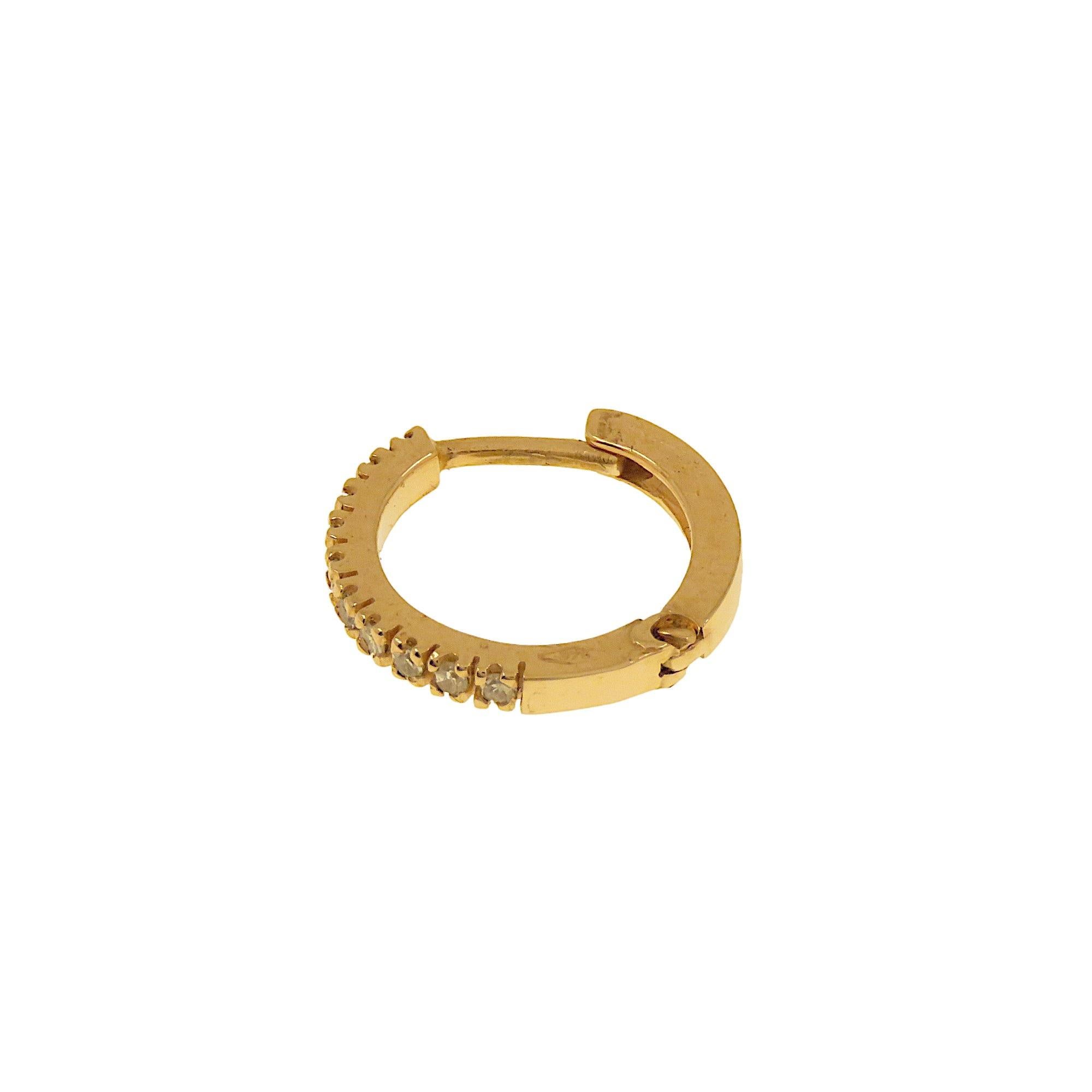 Contemporain Botta Jewellery boucle d'oreille simple avec diamants en or rose en vente