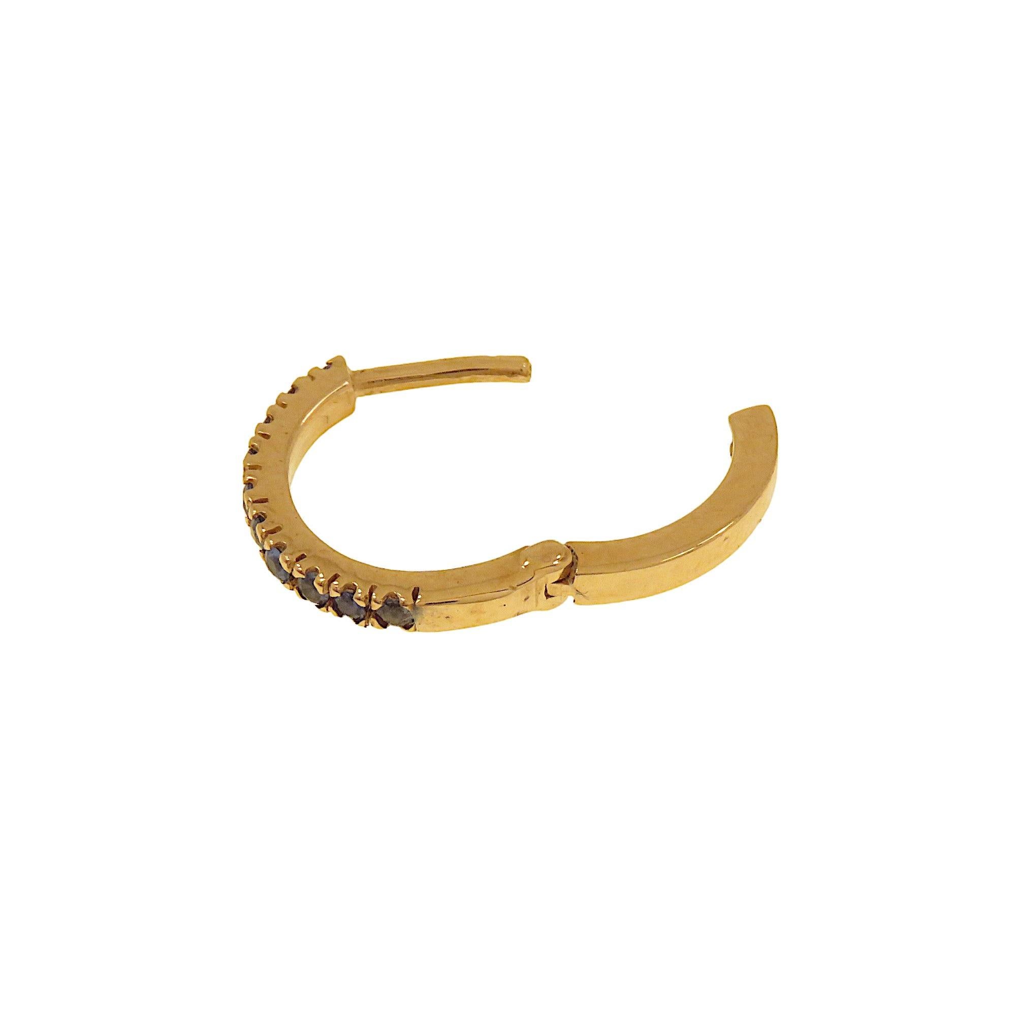 Botta Jewellery boucle d'oreille simple avec saphirs bleus en or rose Neuf - En vente à Milano, IT