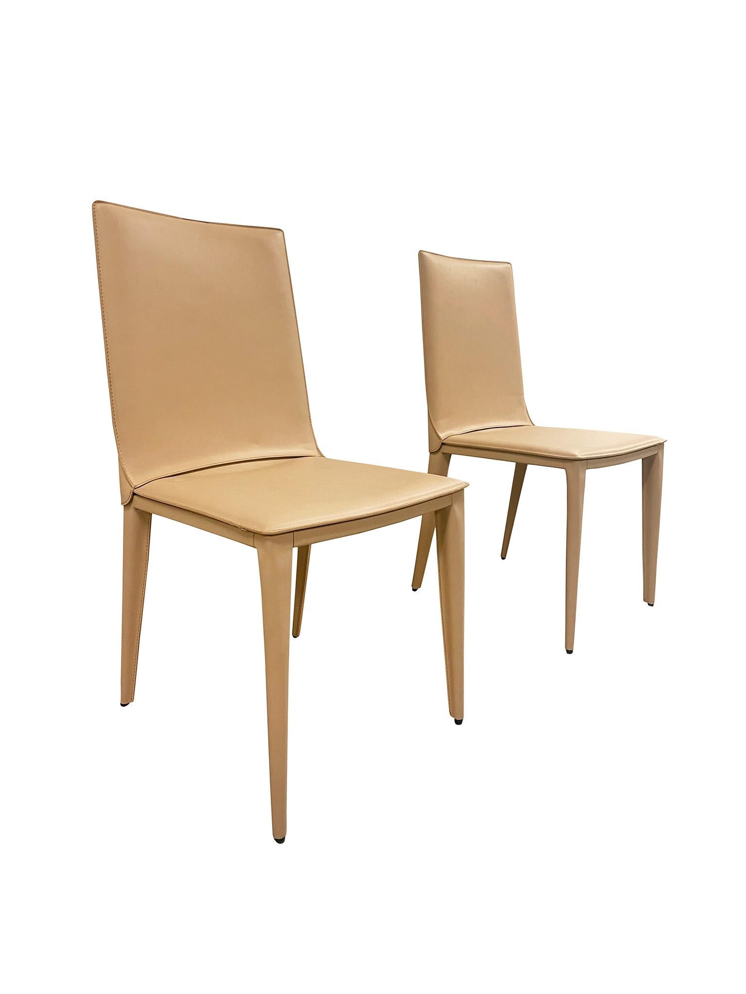 Italian Bottega Dining Chairs by Renzo Fauciglietti & Graziella Bianchi, A Set of 6