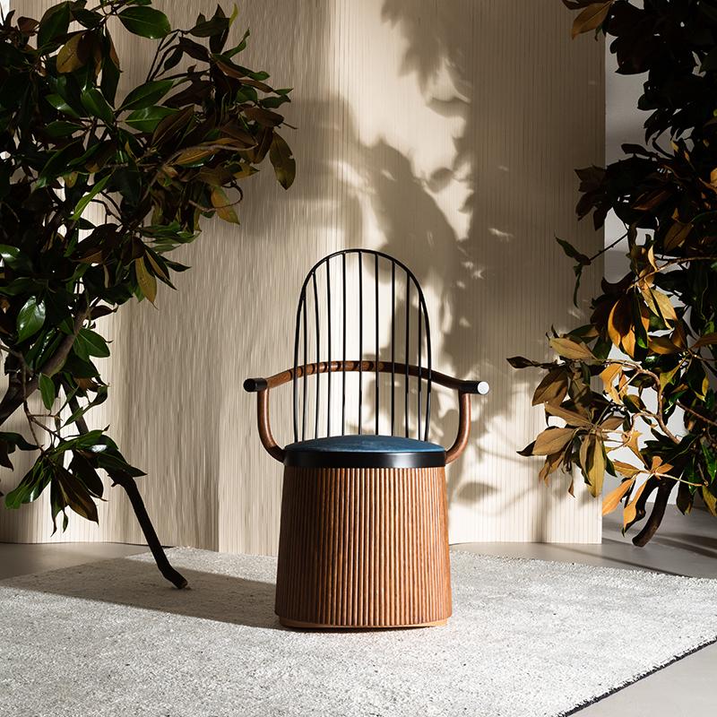 Bottega Intreccio Dondolina 21st Century rocking chair by Antonio Aricò im Angebot 9